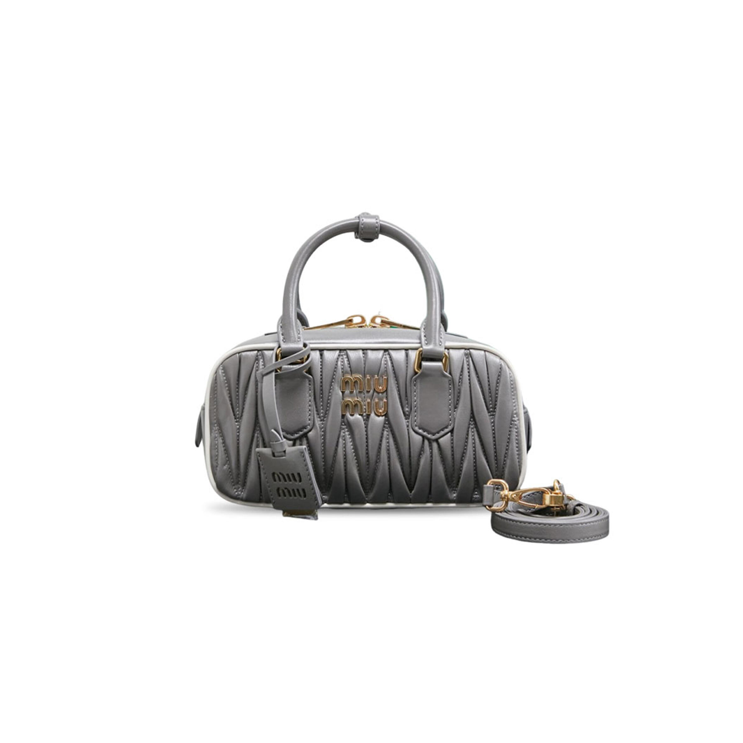 MIU MIU ARCADIE MATTRESSE TEXTURED HANDBAG 5BB142 (22*10.5*7.5cm)